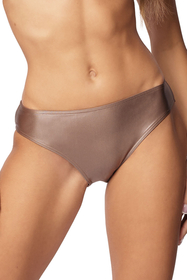 VIVISENCE Bikinihose Damen Voller Bequemer Schnit Schnelltrocknend 3222M, braun glänzend