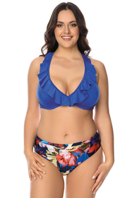 Vivisence 3220 classic ladies smooth maxi bikini top, blue