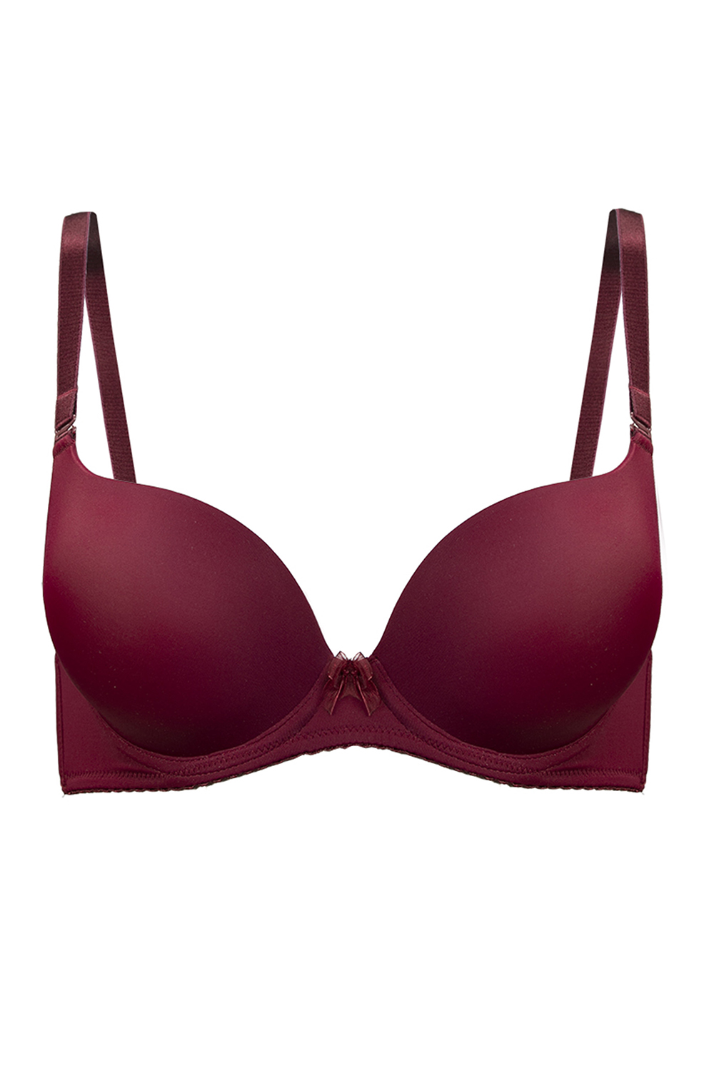 Vivisence Soutien Gorge Push Up Rembourré Bretelles Réglables 1041, bordeaux