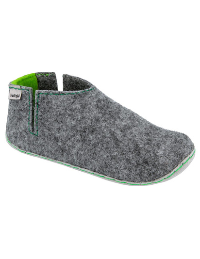 Vollsjö Women Slippers Made of Felt, House Shoes Light Gray Shoes For Ladies, Comfortable House Footwear, Felt Slippers, Casual Shoes, Home Slippers, Made in the EU, light grey-green