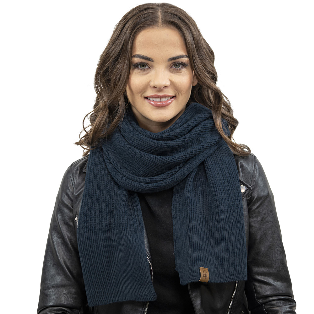 Vivisence Damen Winter Schal Wärmt Schenkt Komfort für Kalte Wintertage 7042S, dunkelblau
