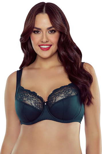 Vivisence underwired lace semi padded bra 1056, green