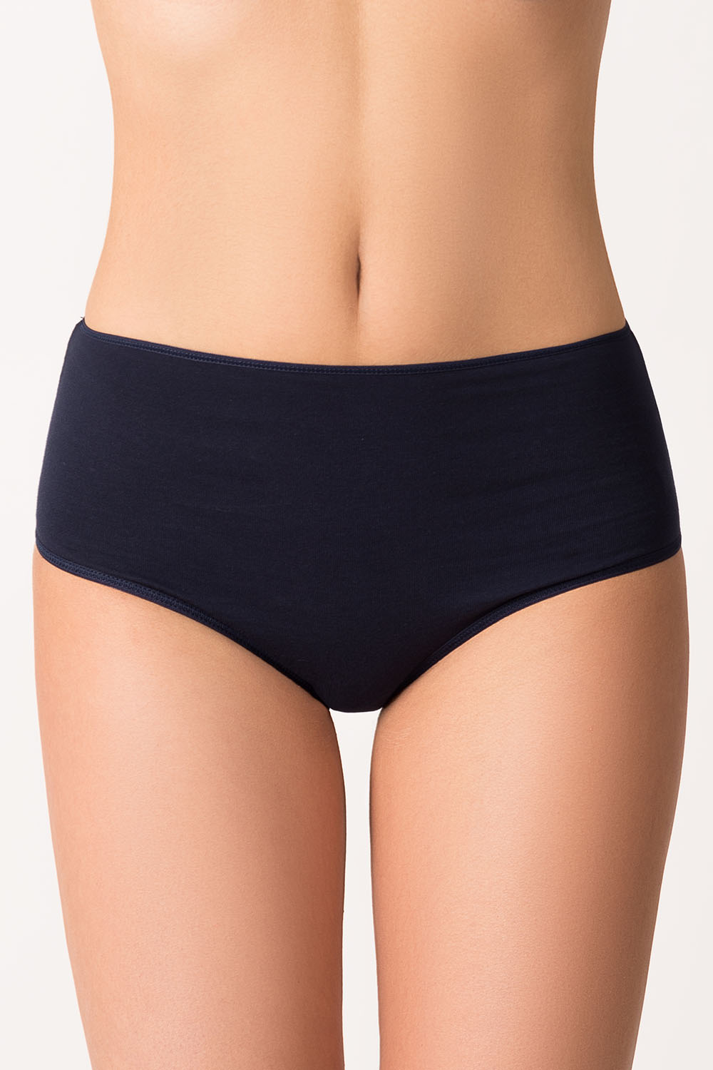 Vivisence femmes slip souple taille haute 4001, bleu foncé