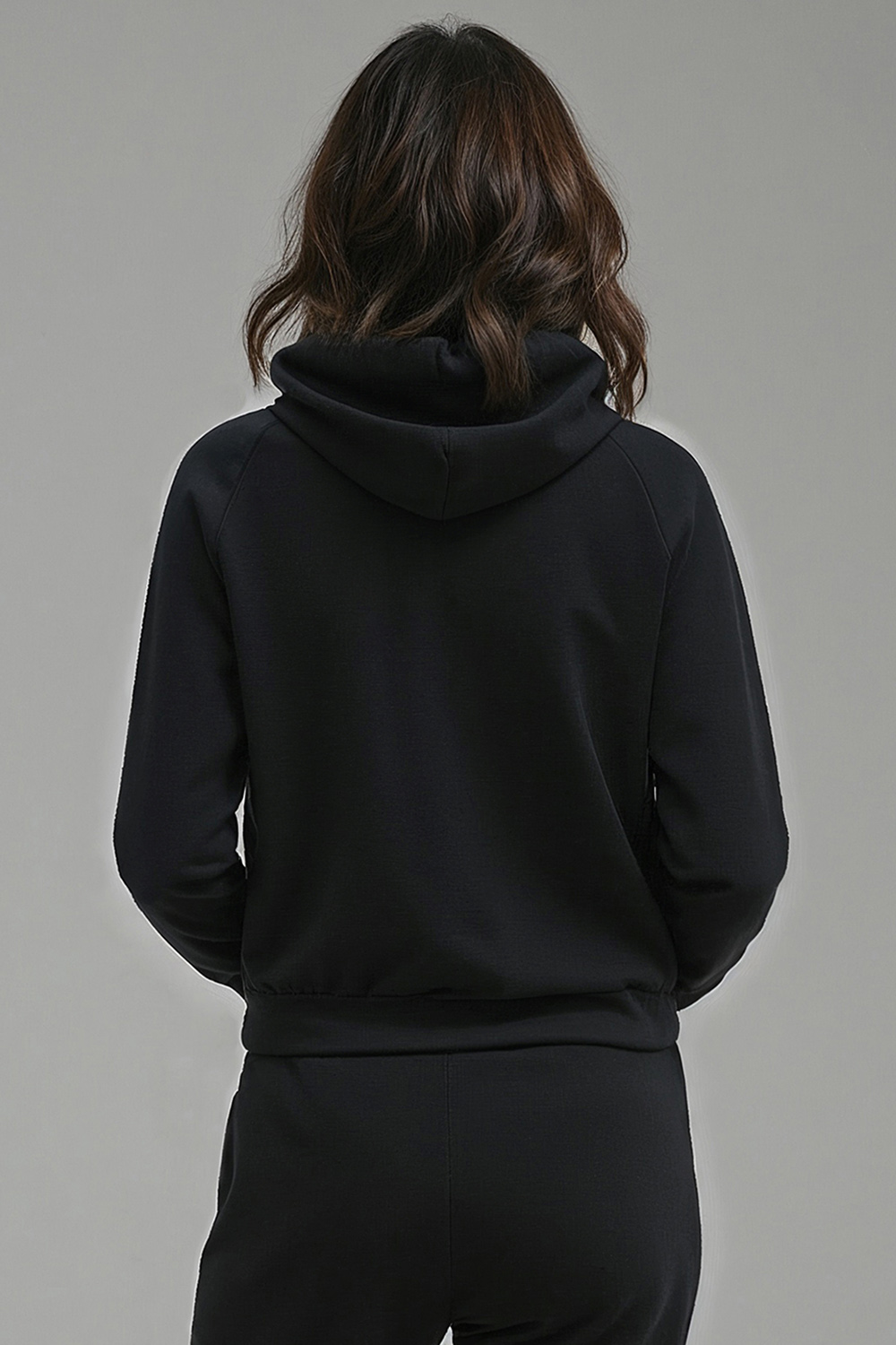 Vivisence Sweatshirt Baumwolle Lockerer Schnitt mit Kapuze Komfort Für Freizeit 9003, schwarz