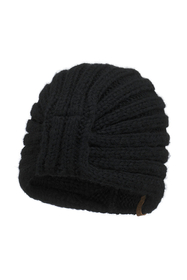 Vivisence Damen Mütze Weicher Merino Baumwollmix Für Komfort, Schwarz