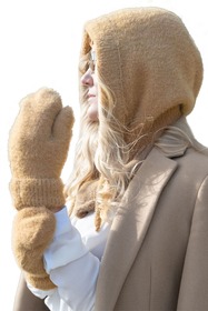 Vivisence Gants Femme pour L'Hiver et L'Automne Doublure Polaire Chaleur Hivernale Ourlet Large Confortable Avec Plaque Logo Élégante Pour Activités Extérieures Et Quotidiennes 7205, caramel