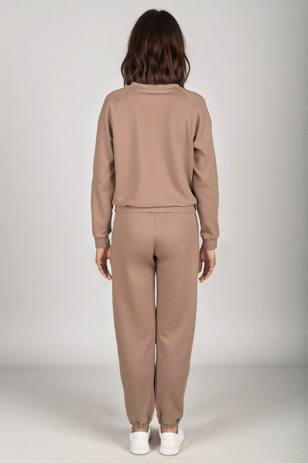 Vivisence Damen Trainingsanzug Baumwolle Bündchen Taschen Alltag Komfort 9204, 