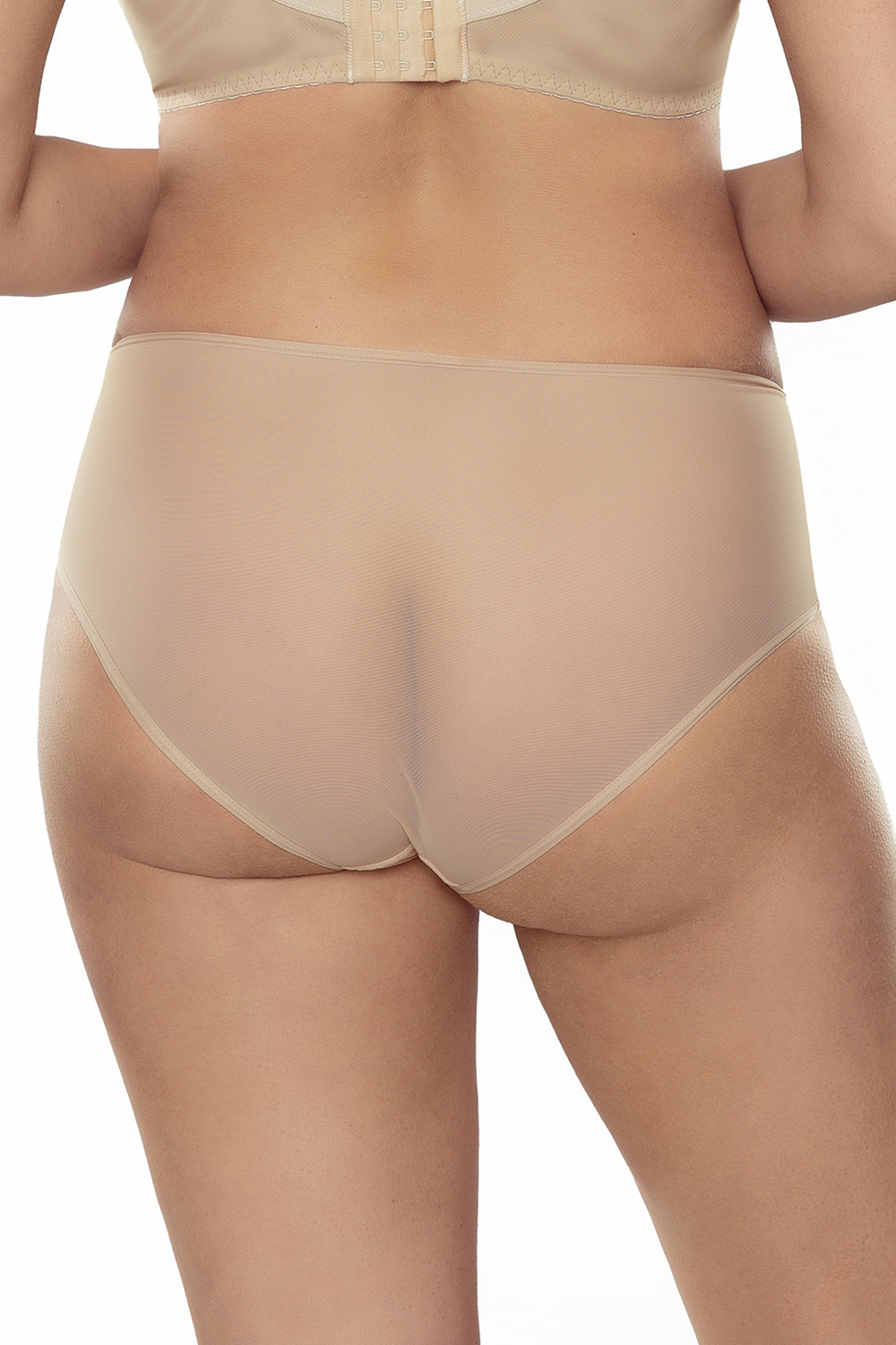 Vivisence slip féminin en dentelle taille haute 1053W, doré