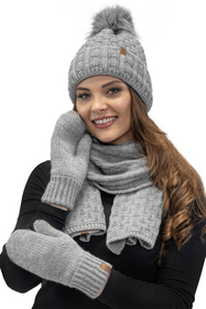 Vivisence Women's Winter Scarf Soft And Warm For Cold Days 7015S, light grey