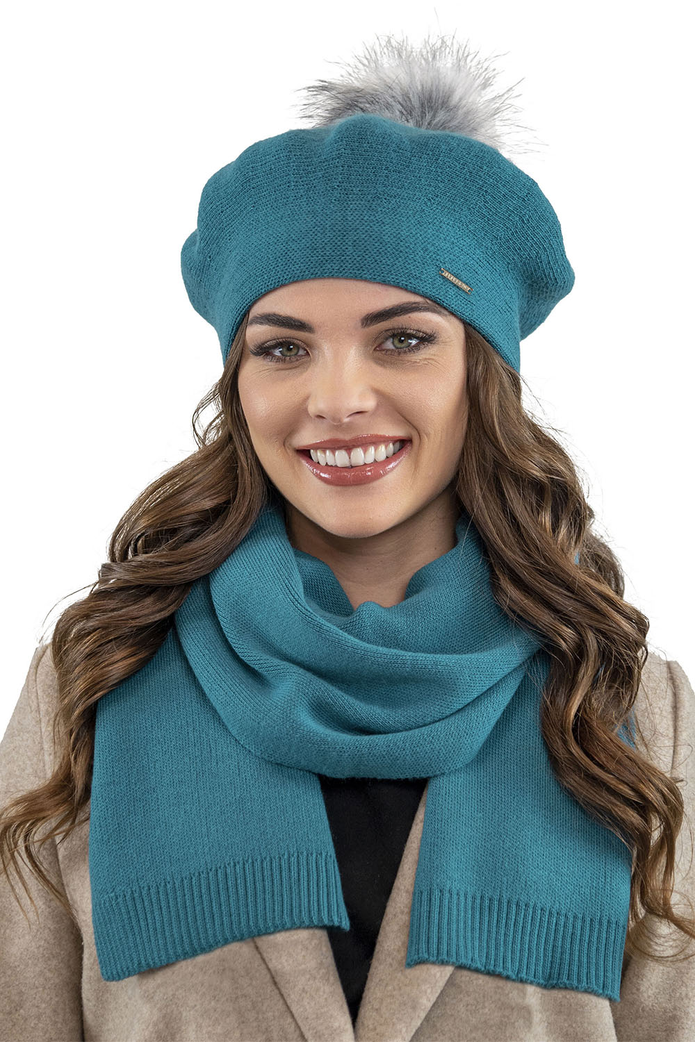 Vivisence Écharpe Femme Hiver Avec Nœud Décoratif Pour Les Journées Froides 7104, turquoise