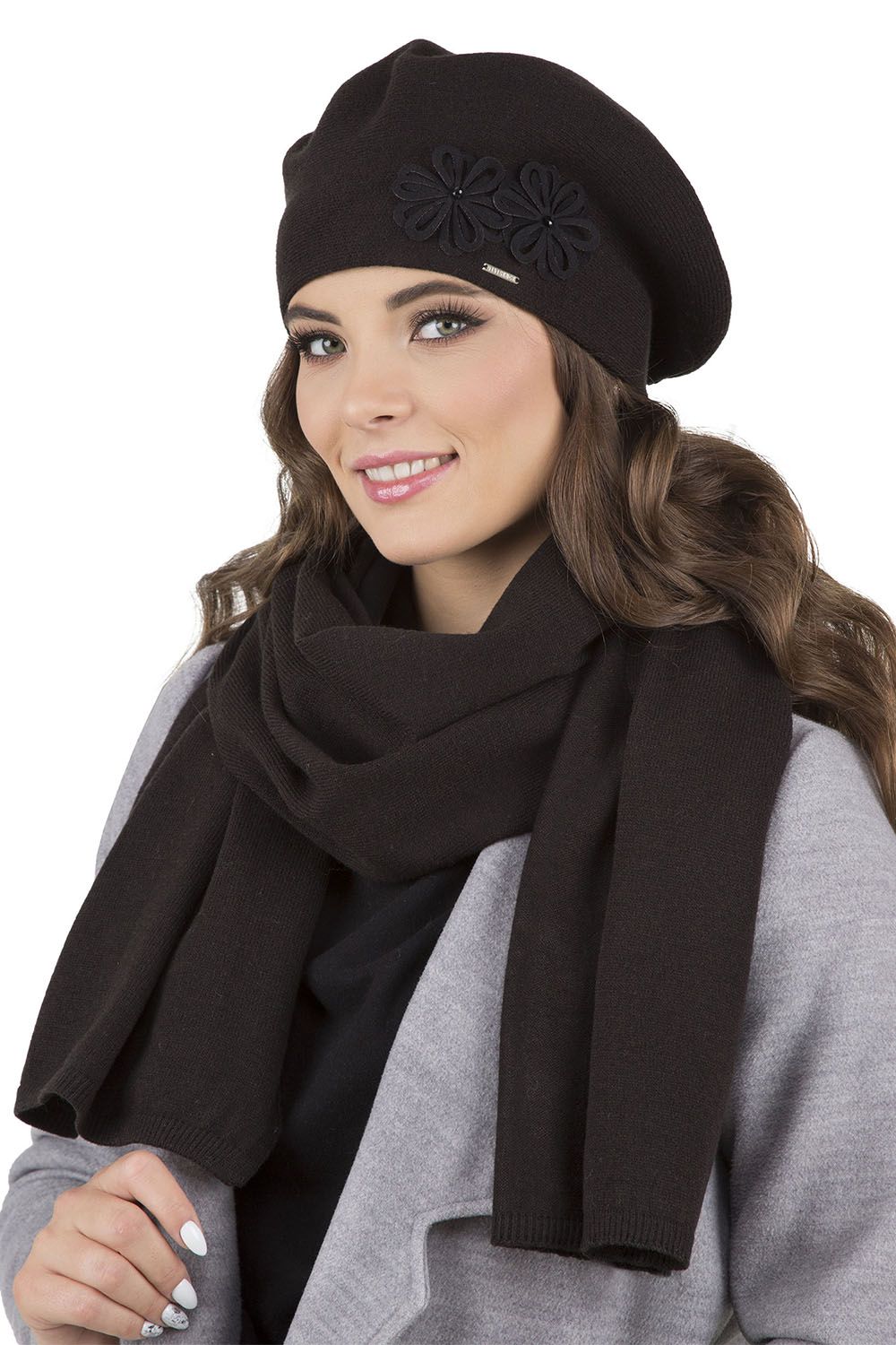 Vivisence Warm Thick Winter Beret For Women Ideal For Cold Days 7007, black