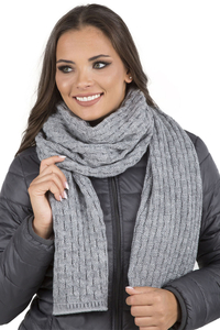 Vivisence Écharpe Femme Hiver Douce Et Chaude Pour Les Journées Froides 7015S, gris clair