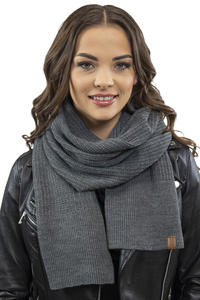 Vivisence Écharpe Femme Hiver Douce Et Chaude Pour Les Journées Froides 7042S, gris foncé