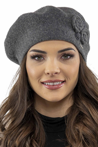 Vivisence Béret En Laine Femme Protection Thermique Pour Les Jours Froids 7037, gris foncé