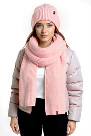Vivisence Femme Echarpe Hiver Laine Merinos Confort Chaleur Quotidienne, rose