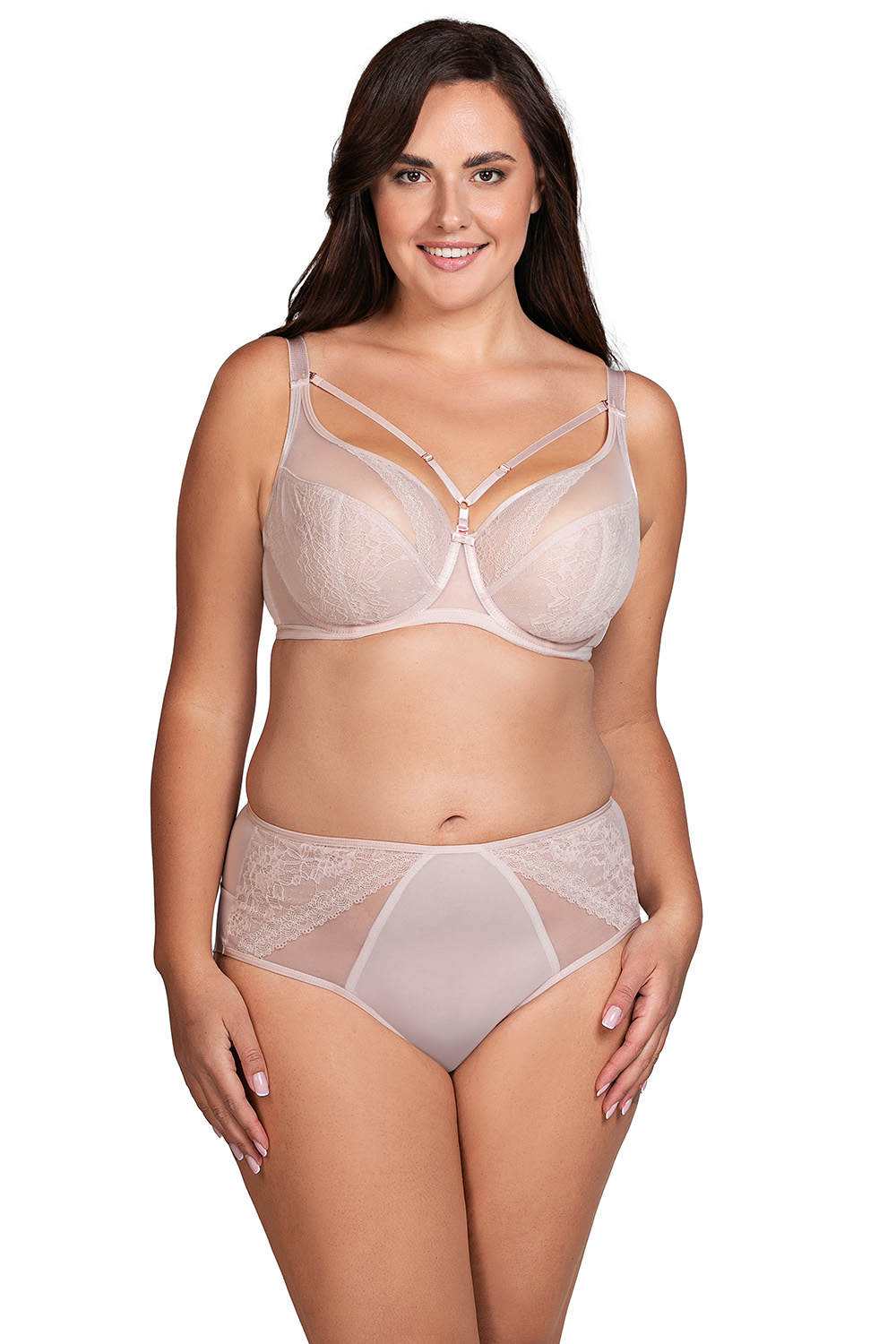 Vivisence Culotte Slip Femme Coton Taille Haute En Dentelle Florale 1081/82, 