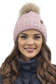Vivisence Wintermütze mit Bommel Damen Warmes Ideal Für Kalte Wintertage 7015, rosa