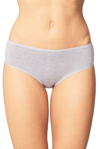 Vivisence culotte classique slip pour femme 4016, bande grise: gris