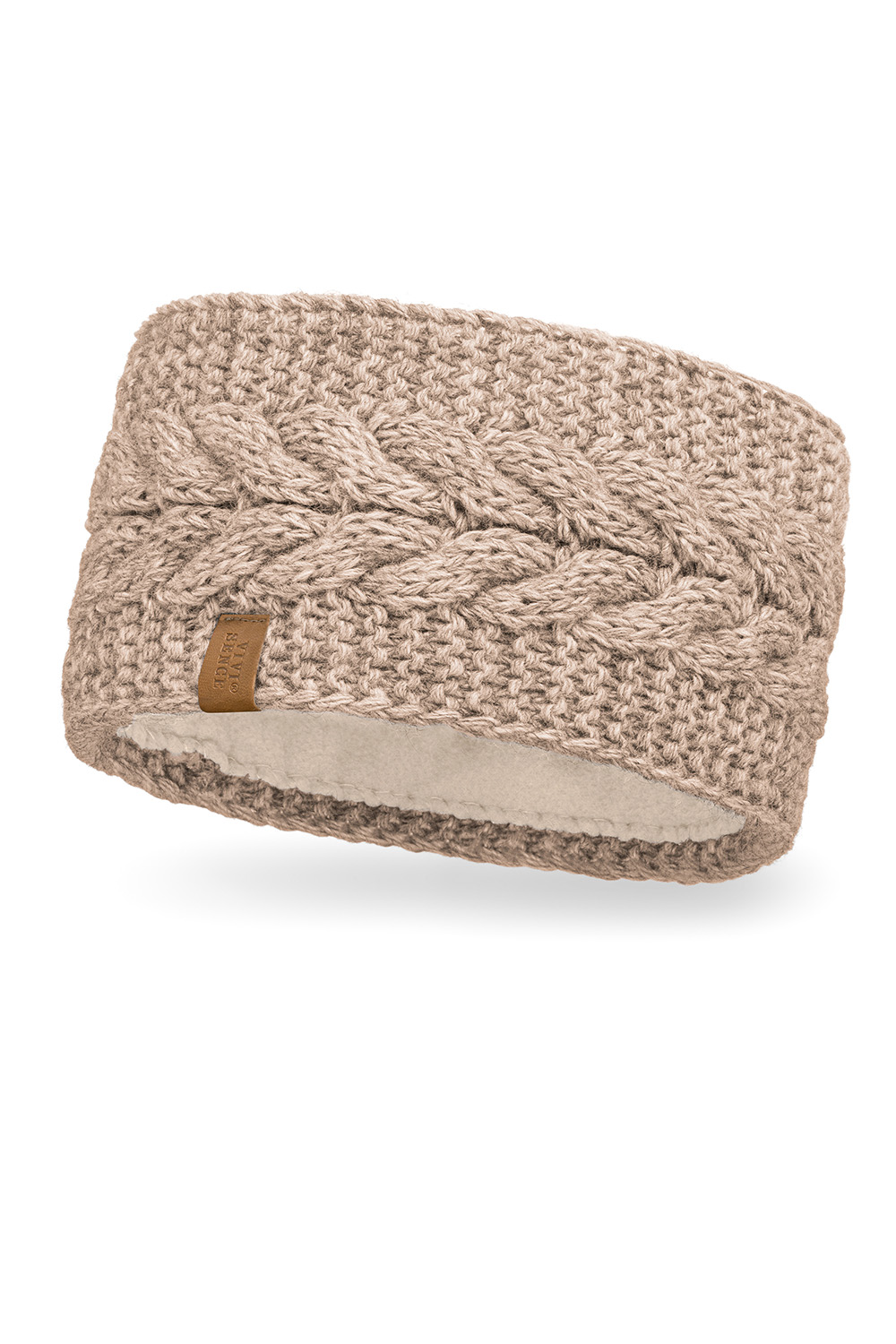 Vivisence Damen Stirnband Winter Dickem Garn Perfekter Anpassung Optimalen 7094, beige