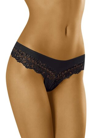 Wolbar Women's Sexy Shorts-Thongs Lace Low Waist  Panties Briefs WB409, Black