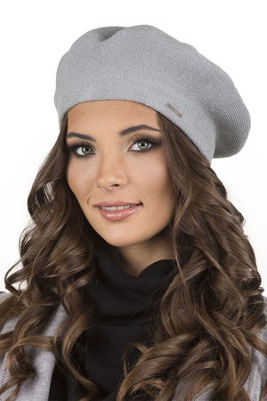 Vivisence Winter Women's Beret Stylish And Elegant Classic Design For Ladies Made From Soft And Warm Wool Perfect For Cold Weather And Everyday Use, light grey