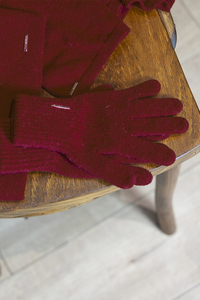 Vivisence Women's Winter Gloves Wool Ideal For Cold Weather 7201, maroon