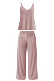 Vivisence Damen Pyjama Viskose Lockere Passform Komfort Für Nachtwäsche 2046, 