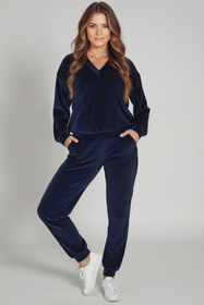 Vivisence Ensemble Survêtement Femme Coton Avec Poches Parfait Confort Quotidien 9202, 