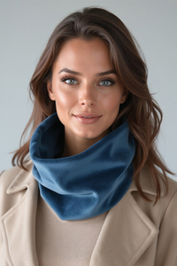 Vivisence Femme Snood Hiver Tricot Doux En Coton Confortable Chaleur Chaque Jour, turquoise foncé