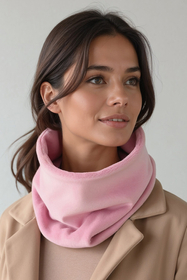 Vivisence Femme Snood Hiver Tricot Doux En Coton Confortable Chaleur Chaque Jour, rose