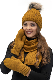 Vivisence Écharpe Femme Hiver Douce Et Chaude Pour Les Journées Froides 7015S, jaune foncé