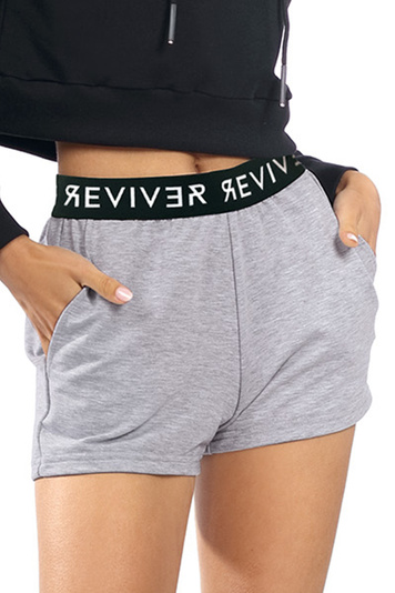 Reviver classic cotton ladies shorts F9507 , Grey