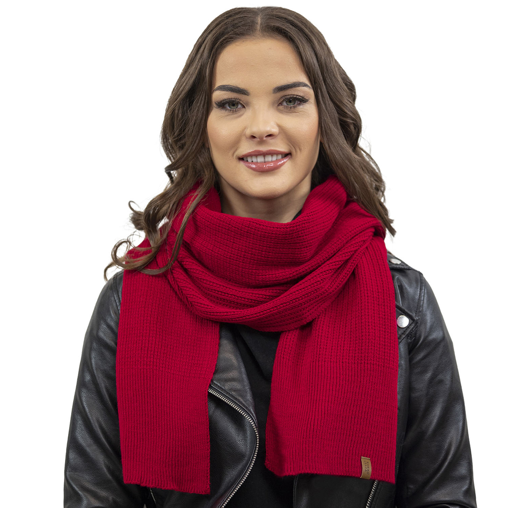 Vivisence Women's Winter Scarf Warm Comfortable For Cold Days 7042S, red