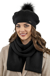 Vivisence Écharpe Femme Hiver Avec Nœud Décoratif Pour Les Journées Froides 7104, noir