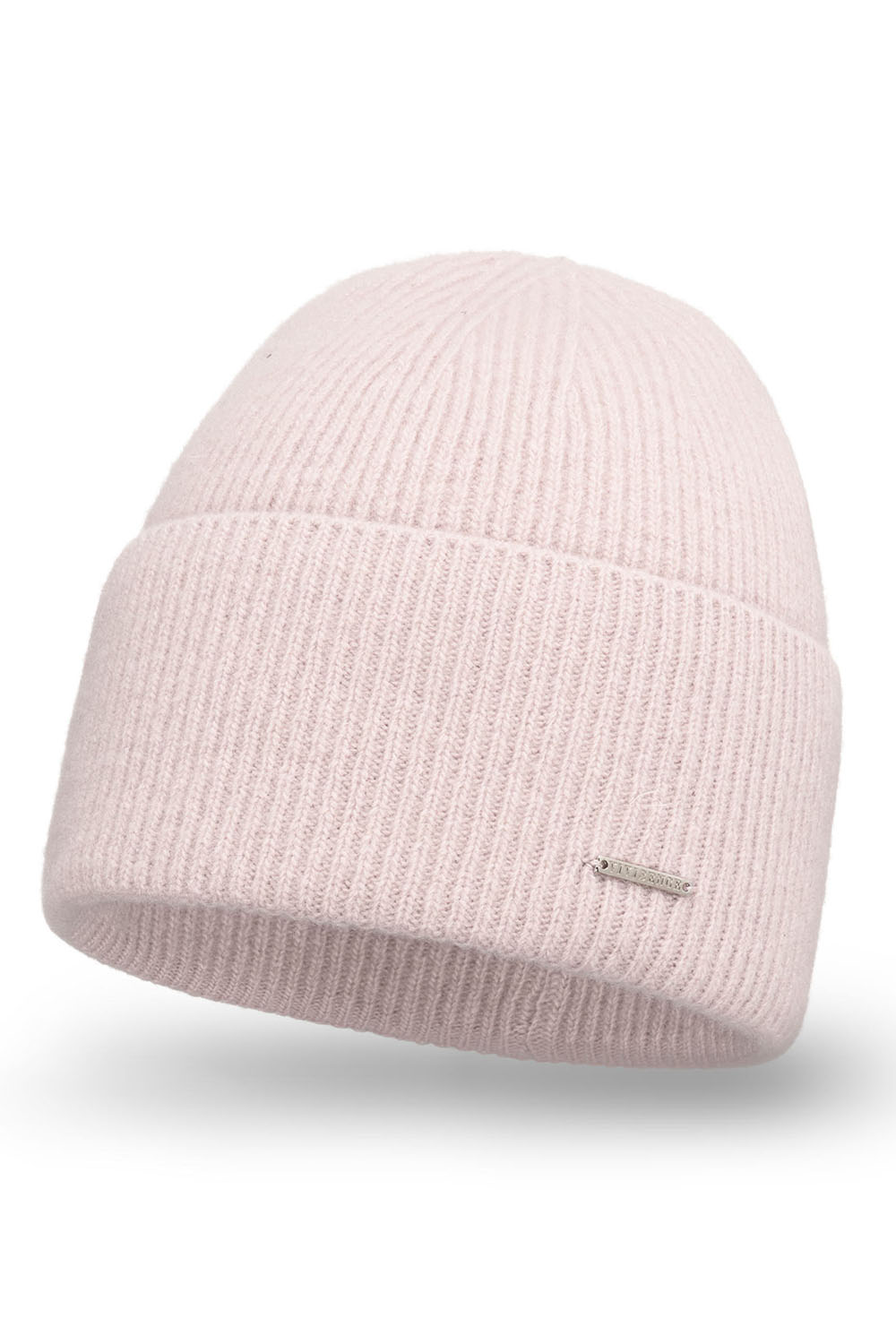 Vivisence Damen Mütze Winter Weich Strickmütze Umschlag-Saum Innenfutter 7096, puderrosa