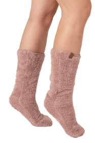 Vivisence Damen Deckenpullover Mit Socken Warm Flauschig One Size Geschenk 5028Kmpl, Pink