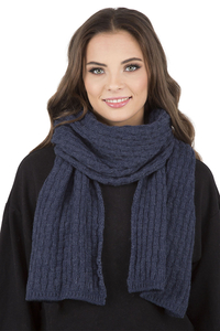 Vivisence Écharpe Femme Hiver Douce Et Chaude Pour Les Journées Froides 7015S, bleu foncé