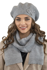 Vivisence Écharpe Femme Hiver Avec Nœud Décoratif Pour Les Journées Froides 7104, gris clair