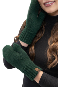 VIVISENCE Damen Winter Fausthandschuhe Komfort an kalten Wintertagen 7015, grün