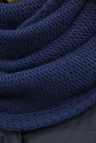 Vivisence Stylish Women's Winter Set Including Pompom Hat And Cozy Snood Scarf Made From Soft And Warm Fabric Smooth Fleece Lining Ideal For Cold Days, dark blue