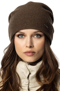 Vivisence Bonnet Femme En Laine Plissé Doublé Polaire Confort Quotidien 7085, marrion
