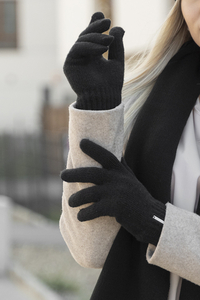 Vivisence Gants Femme Hiver En Fil Chaud Parfaits Pour Les Jours Froids 7204, noir