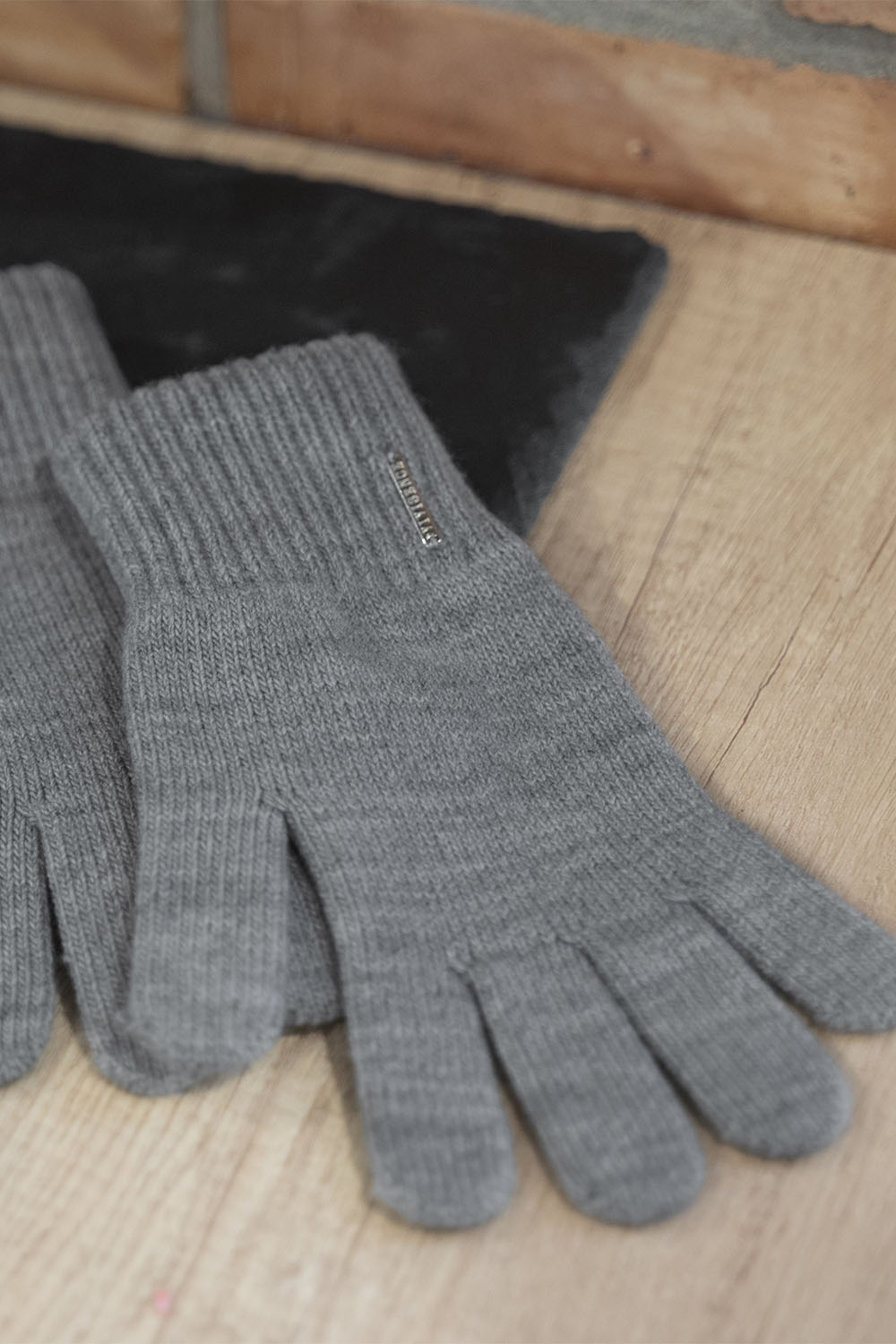Vivisence Damen Handschuhe Winter Aus Warmem Garn Perfekt für Kalte Tage 7204, hellgrau