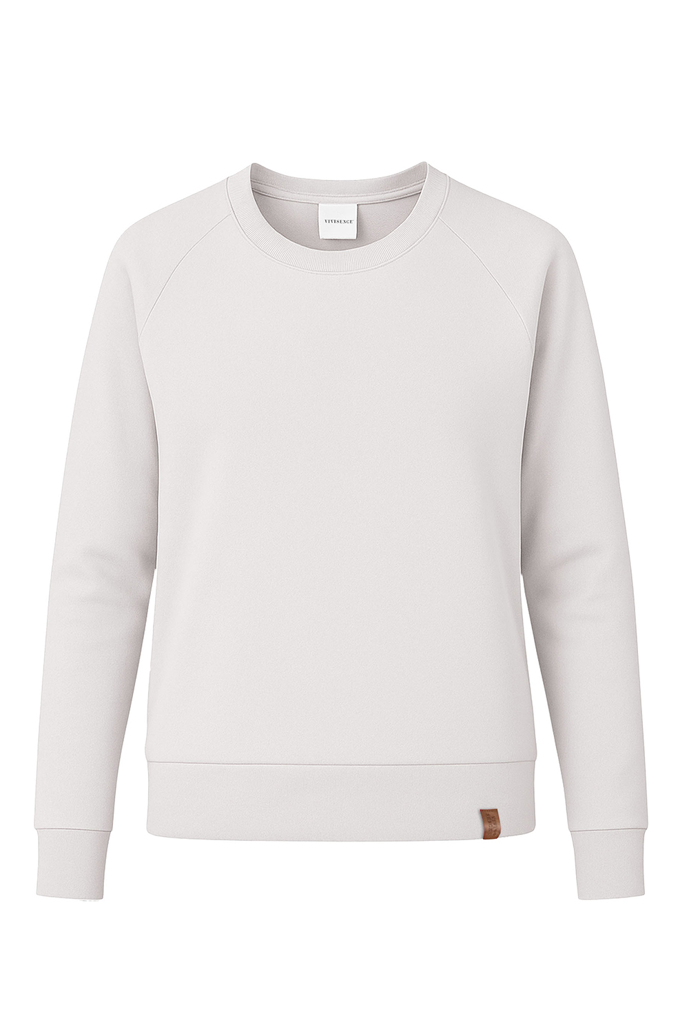 Vivisence Sweatshirt Damen Mit Rundhalsausschnitt Aus Baumwolle Langer Ärmel Bequemer Schnitt 9004, 