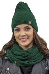 Vivisence Écharpe Tube Femme Double Épaisseur Idéale Pour Journées Froides 7017S, vert