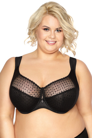 Gaia underwired embroidered non padded bra 874M Samira Maxi, Black