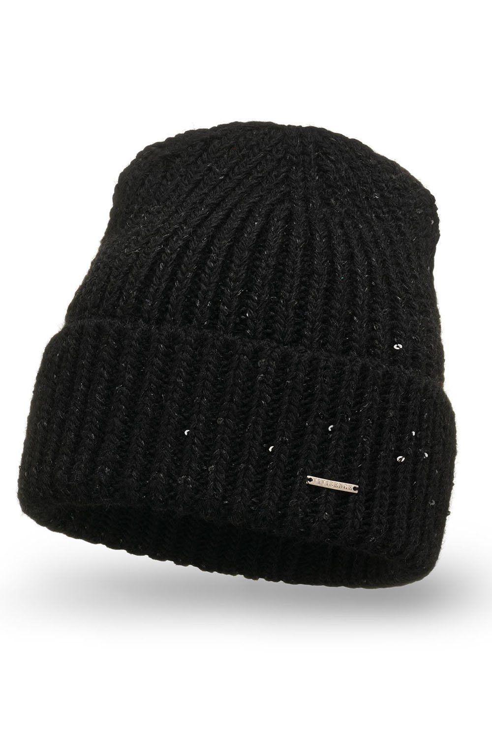 Vivisence Bonnet Femme Hiver Tricot Classique Ajustement Parfait 7088, noir