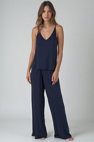 Vivisence Damen Pyjama Viskose Lockere Passform Komfort Für Nachtwäsche 2046, 