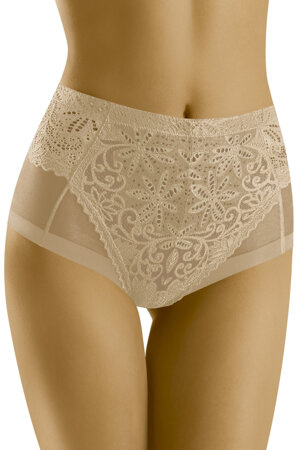 Wolbar sexy lace mesh ladies briefs WB437, Beige