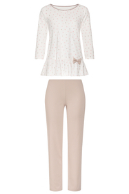 Vivisence Two-piece female pyjama set 2033, ecru/beige